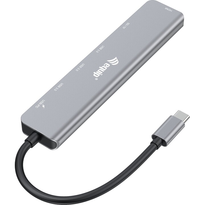 Equip Dock USB-C--HDMI.3xUSB3.0.SD/TF.100WPD 25cm si