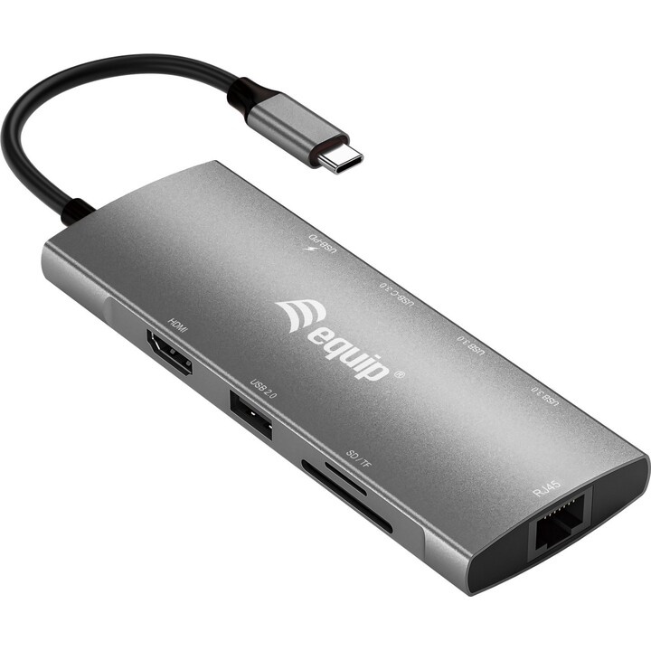 Dock USB-C--HDMI.GbE.USB2.0.3xUSB3.0.100WPD.+ 25cm si