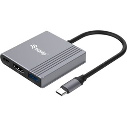 Equip Dock USB-C--HDMI.USB-A.100WPD 25cm Grey