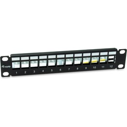 Equip Patchpanel 12x Cat6A 10" FTP 1HE Keystone Montage sw