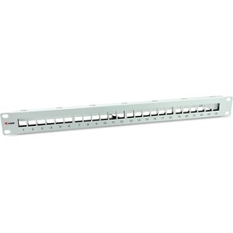 Equip patch panel 24x Cat6A 19" FTP 1U keystone assembly ws