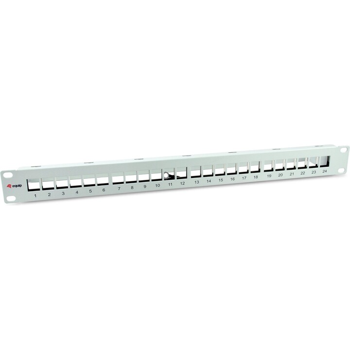 Equip patch panel 24x Cat6A 19" FTP 1U keystone assembly ws