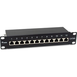 Equip Patchfeld 8x RJ45 Cat6A FTP 1U Premium schwarz