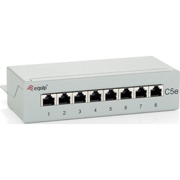 Equip patch panel 8x RJ45 Cat5e FTP escritorio gris claro