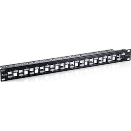 Equip patch panel 24x Cat6A 19" FTP 1U keystone mounting sw