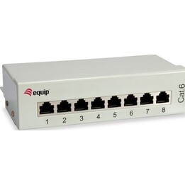 Equip patch panel 8x RJ45 Cat6 FTP escritorio ISO/IEC gris claro