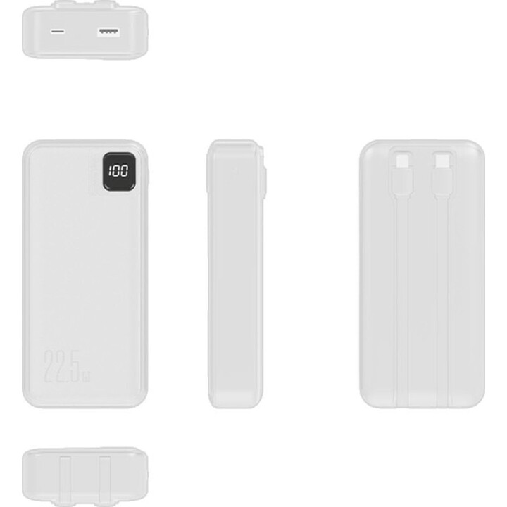Cool batterie externe universelle 22,5 W 20 000 mAh USB-C / Lightning blanche