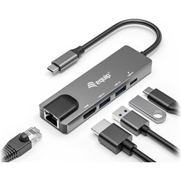 Station d accueil Equip Dock USB-C--HDMI.2xUSB3.0.GbE.100WPD 25cm si