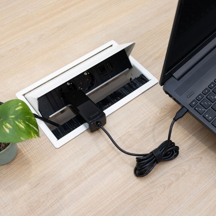 TooQ TQLC-USBCGAN65PD-C Caricabatterie portatile USB-C GaN 65W 1,8 m Nero