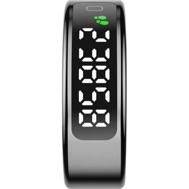 Leotec Kör Mau LED Smart Ring, aço inoxidável, 5ATM, sensor óptico, 15mAh, preto