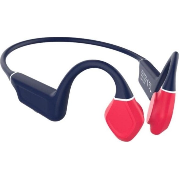 Auriculares Leotec LEBONE03 KURI Conducción Ósea Bluetooth 5.4 Multipunto IPX5 8-12h Azul/Rojo