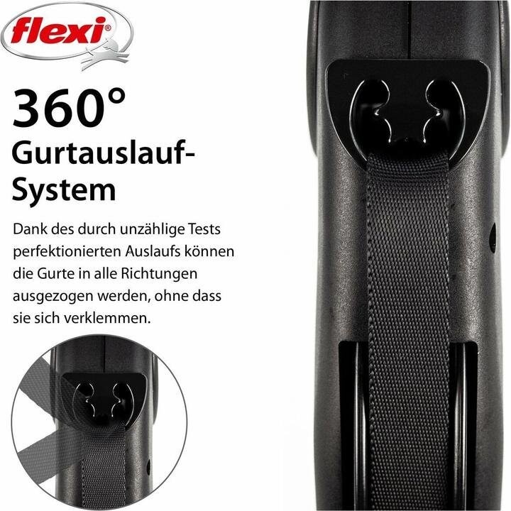 Flexi Giant Retractable Leash, 8 m, size L, for dogs up to 50 kg, Black