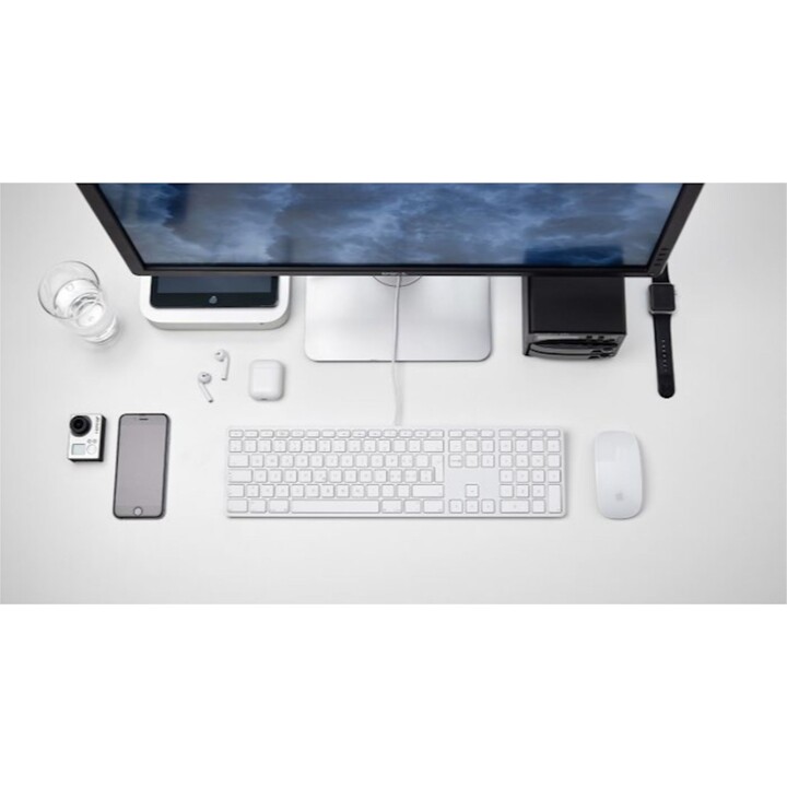USB-LMP-Tastatur mit Ziffernblock, silber, französisches Layout (AZERTY)