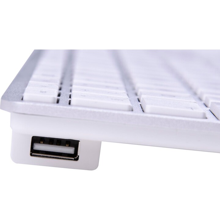 USB-LMP-Tastatur mit Ziffernblock, silber, französisches Layout (AZERTY)