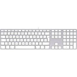 Teclado USB LMP con teclado numérico plateado, español