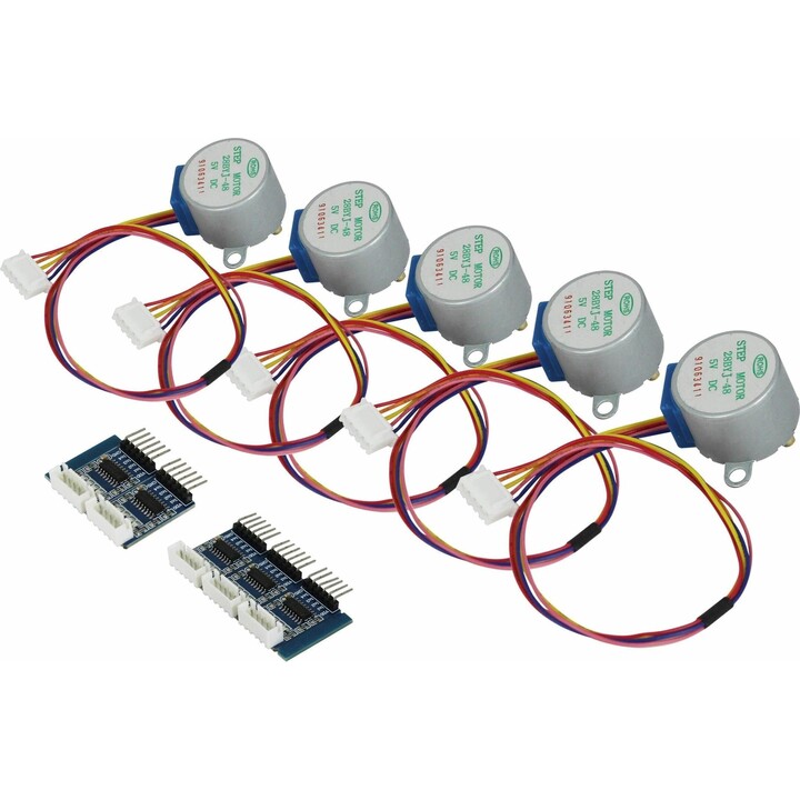 ALLNET 4duino moteur pas à pas, paquet de 5, 5 volts. Inclut le pilote.