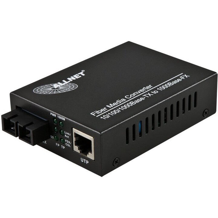 Z ALLNET Conversor de meios 10/100BASE-TX para 100BASE-FX conetor SC monomodo 20km ALL-MC106-SC-SM