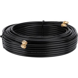 Cavo accessorio per antenne Poynting A-CAB-109 da SMA (M) a SMA (F) da 10 m, gemello del cavo a bassa perdita HDF-195