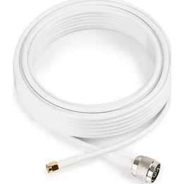 Poynting Antenas cable accesorio A-CAB-150 10m HDF195 N (M) a SMA (M) recubierto de níquel blanco