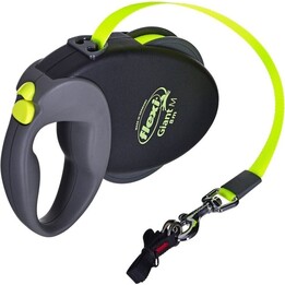 Flexi Giant Retractable Leash, 8 m, size M, for dogs up to 25 kg, Black/Neon