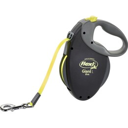 Guinzaglio retrattile Flexi Giant, 8 m, taglia L, per cani fino a 50 kg, nero/neon