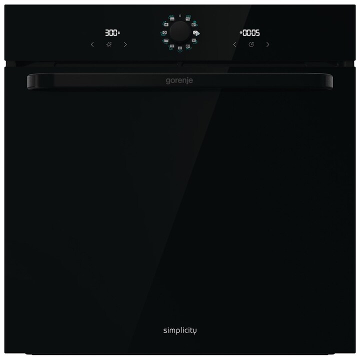 Gorenje BOS67371SYB, Hocheffizienter Multifunktionsbackofen mit Premium-Design und einfacher Reinigung, Schwarz