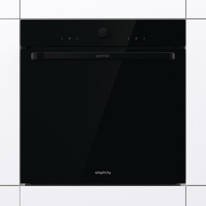 Gorenje BOS67371SYB, Hocheffizienter Multifunktionsbackofen mit Premium-Design und einfacher Reinigung, Schwarz