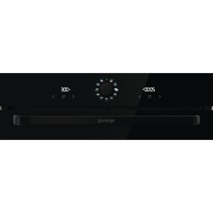 Gorenje BOS67371SYB, Hocheffizienter Multifunktionsbackofen mit Premium-Design und einfacher Reinigung, Schwarz