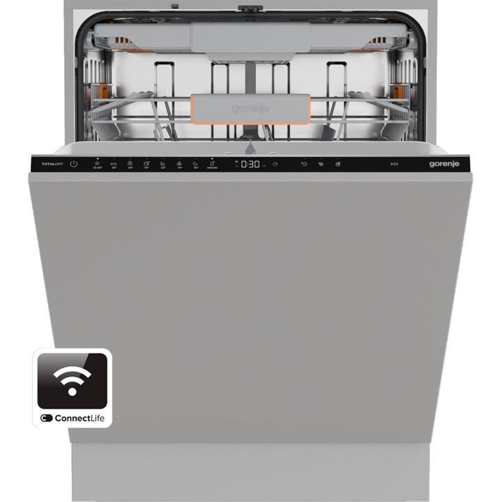 Gorenje GV673C65, Lavavajillas bajo encimera para 16 cubiertos con programas de lavado avanzado, Blanco