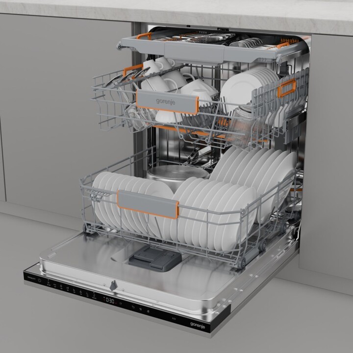 Gorenje GV673C65, Lavavajillas bajo encimera para 16 cubiertos con programas de lavado avanzado, Blanco
