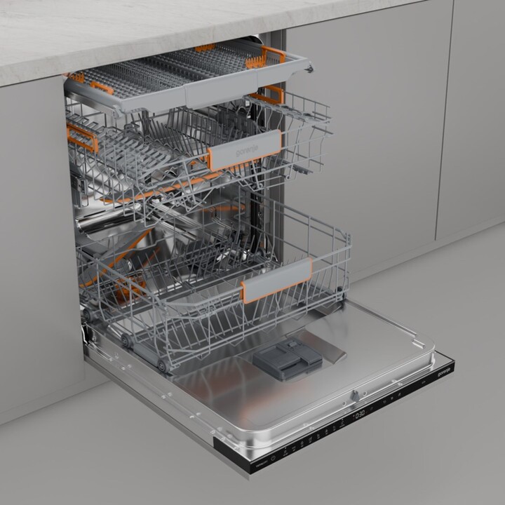 Gorenje GV673C65, Lavavajillas bajo encimera para 16 cubiertos con programas de lavado avanzado, Blanco