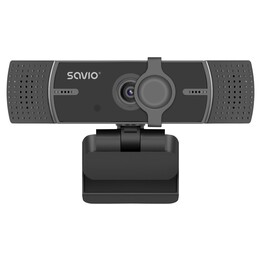 Webcam Savio CAK-05 da 3,7 MP con risoluzione 2560 x 1440 pixel e connessione USB, colore nero.