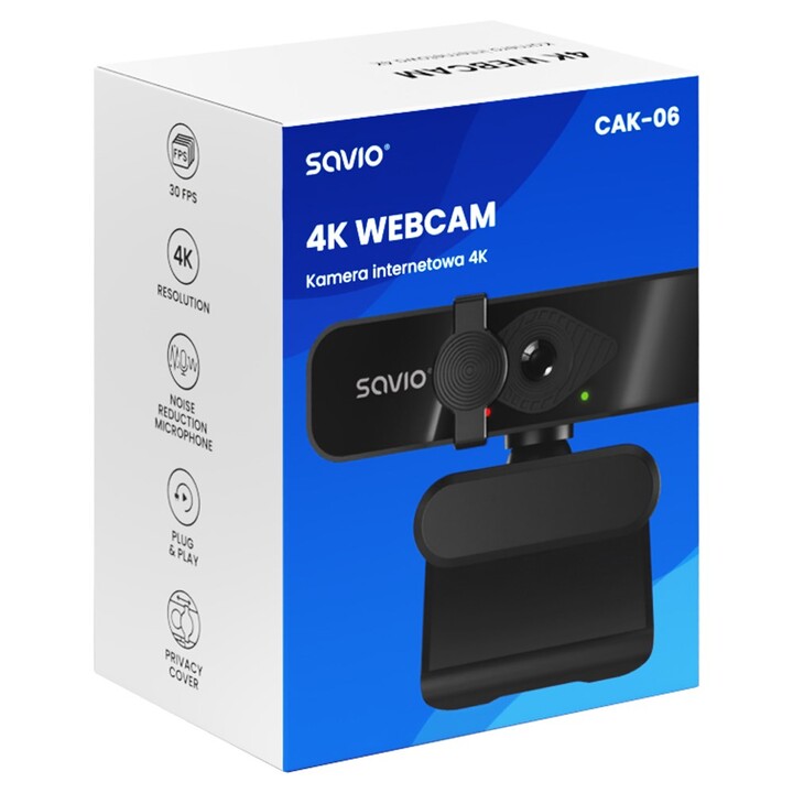 Savio 4K Webcam CAK-06