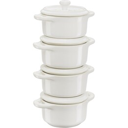 Staub Mini Cocotte Round, 4 Stk. - 200 ml, elfenbein