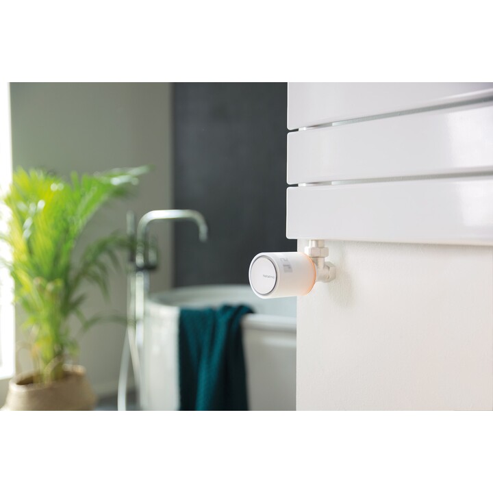 Válvula termostática para radiador Netatmo NBU-NAV-EU. Adequada para uso interno.