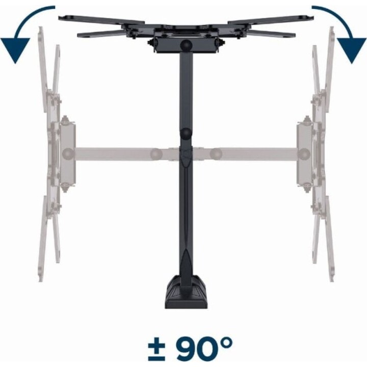 Gembird Wm-55st-01 TV-Wandhalterung 32–55 Zoll, VESA 400, max. 32 kg, Schwarz