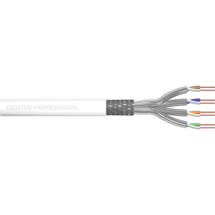 Cavo di installazione CAT 7 S-FTP, 305 m, scatola, 1200 MHz AWG 26/1, DCA, LSZH-3, colore RAL9003