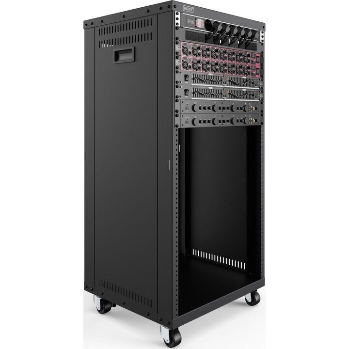 Telaio Digitus AVS 21UA, 1000 x 507 x 460 mm, fori filettati, ruote, nero