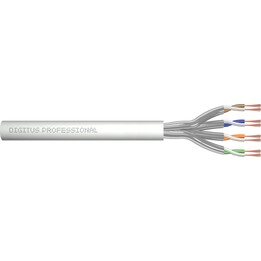 Digitus Cable de conexión CAT 6A U-FTP en bruto Longitud 100 m, caja, AWG 27/7, LSZH, Sx, gris