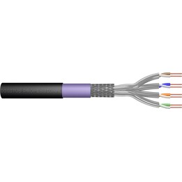 Câble de données Digitus CAT 7 S/FTP - Câble d'installation souterraine, 100 m, Simplex, PE