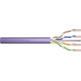 Digitus CAT 6 U-UTP Installationskabel, 250 MHz, AWG 23/1 Dca (LSZH-1), 305 m Karton, Simplex, violett