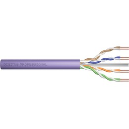 Digitus CAT 6 U-UTP Installationskabel, 250 MHz, AWG 23/1 Dca (LSZH-1), 305 m Karton, Simplex, violett