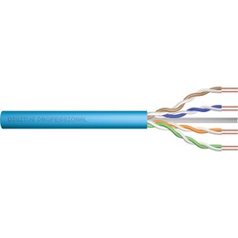 Câble d'installation Digitus U-UTP CAT 6A, 500 MHz DCA (EN 50575), AWG 23/1, bobine de 500 m, Sx, bleu