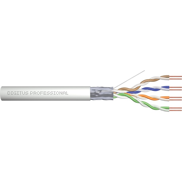 Digitus Cable de instalación CAT 5e F-UTP, 100 MHz Eca (PVC), AWG 24/1, 305 m cartón, Sx, gris