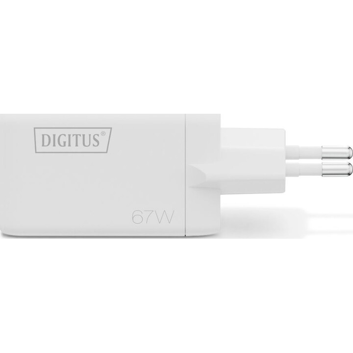 Digitus GaN USB-Ladegerät, 67 W 2x USB-C, 1x USB-A, weiß