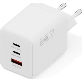 Digitus GaN USB-Ladegerät, 100 W 2x USB-C, 1x USB-A, weiß