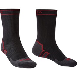 Chaussettes imperméables Bridgedale Storm pour hommes, poids lourd, noir/rouge