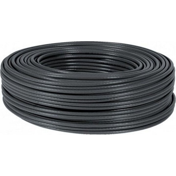 Nanocable Waterproof Outdoor Network Cable RJ45 Cat.6 UTP Rigid AWG24, Black, 305m