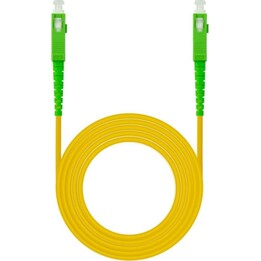NANOCABLE 10.20.0000-120 Cable de fibra óptica SC/APC a SC/APC monomodo simplex LSZH, amarillo