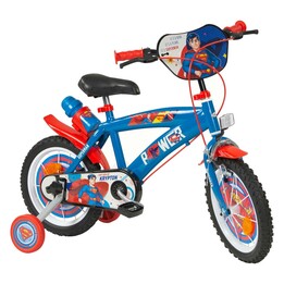 Toimsa Superman TOI14912, Bicicleta para crianças, 14 polegadas, azul vermelho